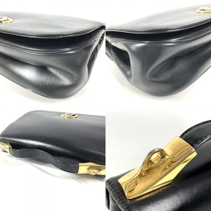 Dior Handbag CD Logo Leather Black