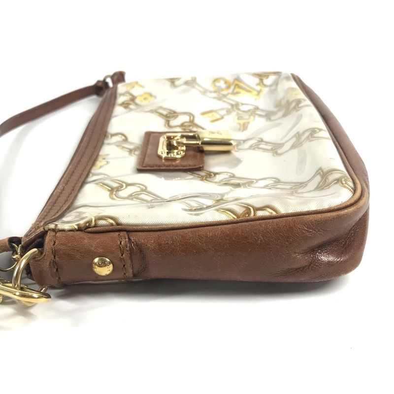 Louis Vuitton Shoulder Bag Pochette Vinyl Leather White