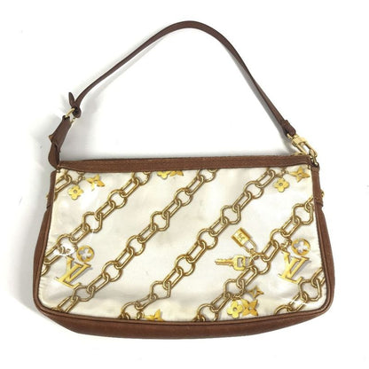 Louis Vuitton Shoulder Bag Pochette Vinyl Leather White