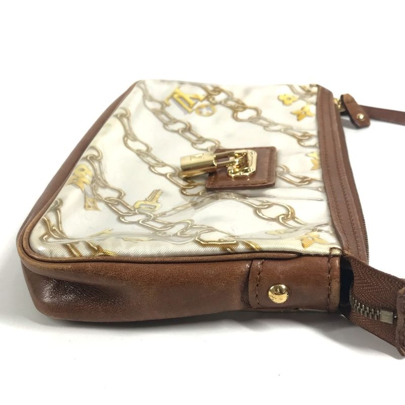 Louis Vuitton Shoulder Bag Pochette Vinyl Leather White
