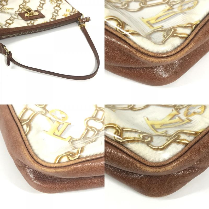 Louis Vuitton Shoulder Bag Pochette Vinyl Leather White