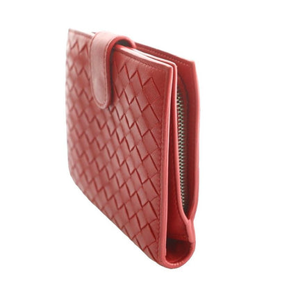 Bottega Veneta Intrecciato Bifold Wallet Red SS OS