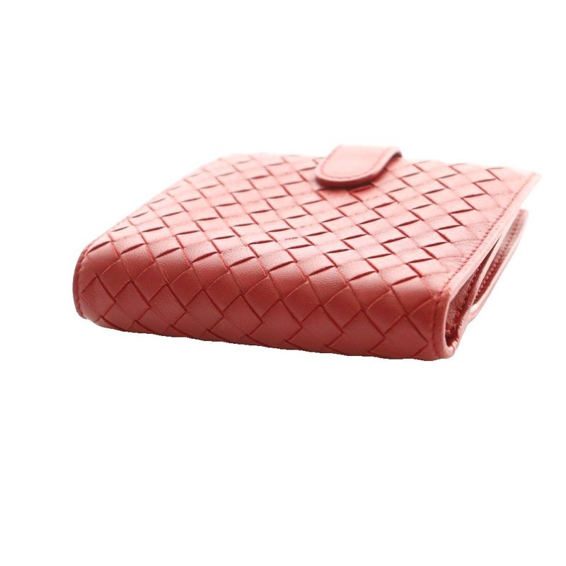 Bottega Veneta Intrecciato Bifold Wallet Red SS OS