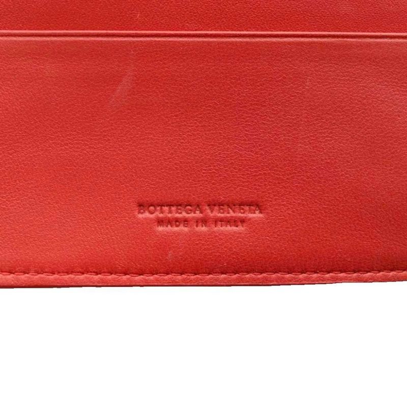 Bottega Veneta Intrecciato Bifold Wallet Red SS OS