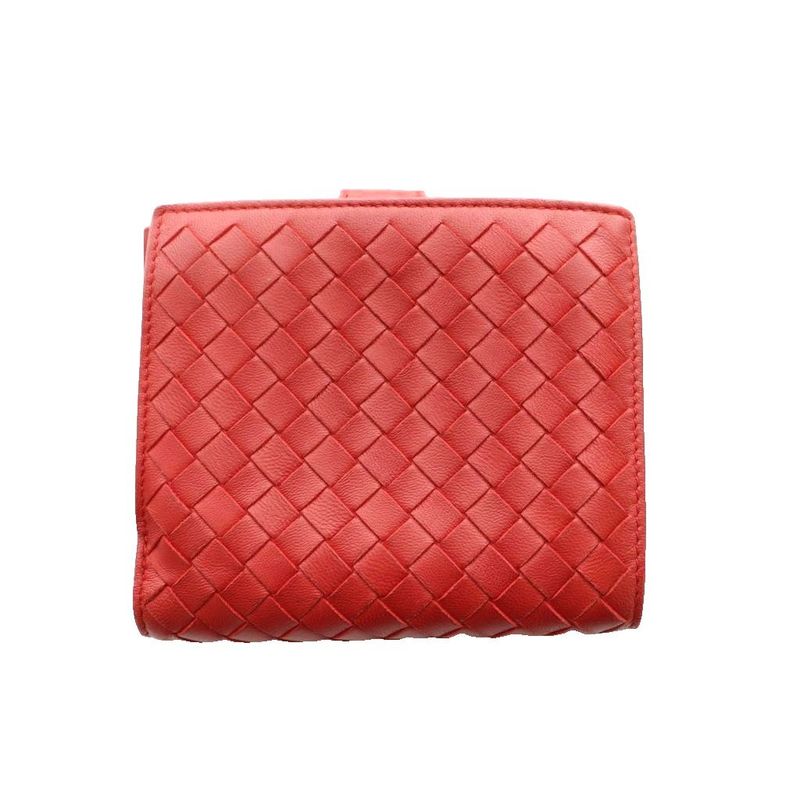 Bottega Veneta Intrecciato Bifold Wallet Red SS OS