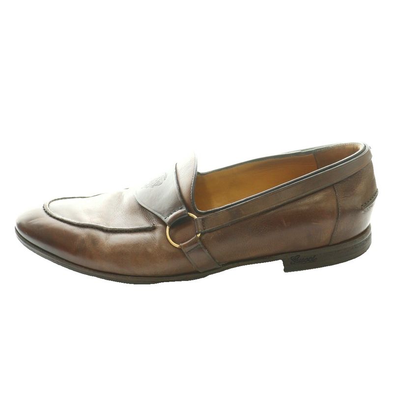 Gucci Vintage Leather Loafers Brown SS OS