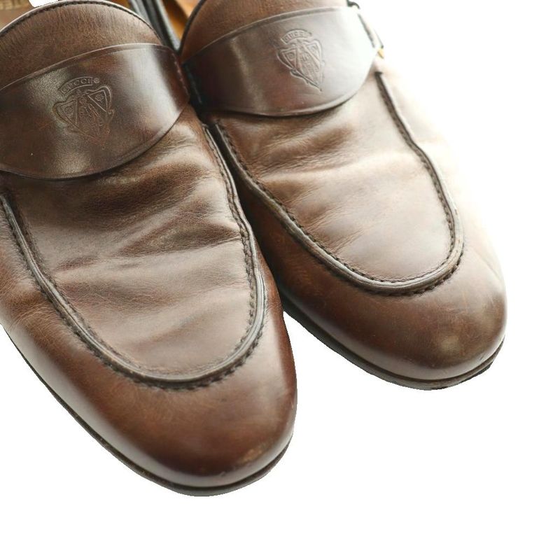 Gucci Vintage Leather Loafers Brown SS OS