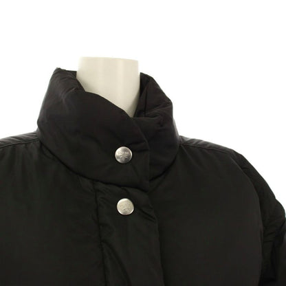 Prada Re-Nylon Triangle Logo Down Jacket Cropped Length 40 Black