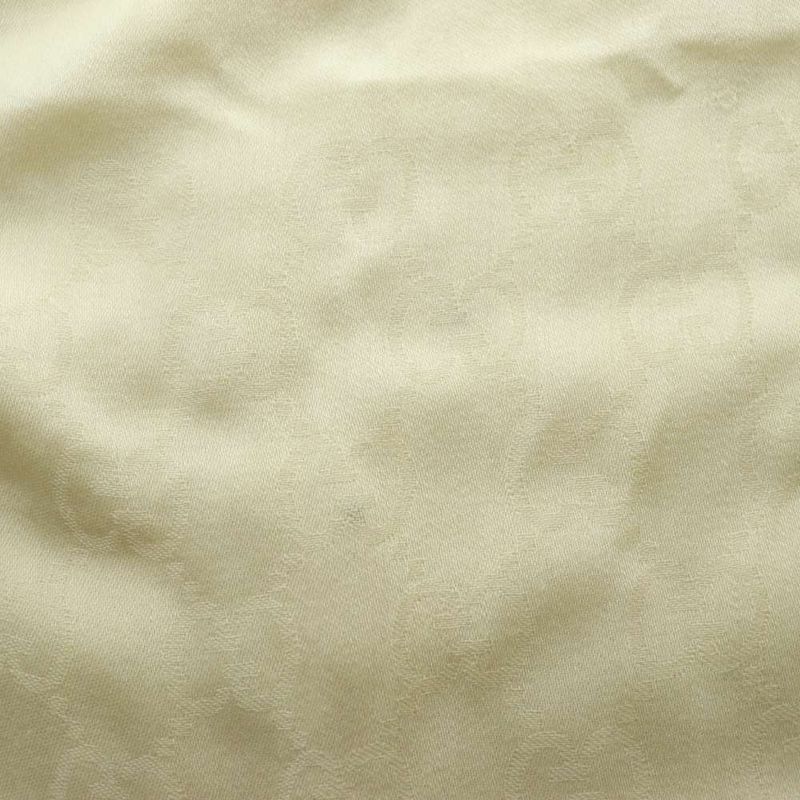 Gucci Wool Silk GG Pattern Shawl Scarf Ivory SS OS