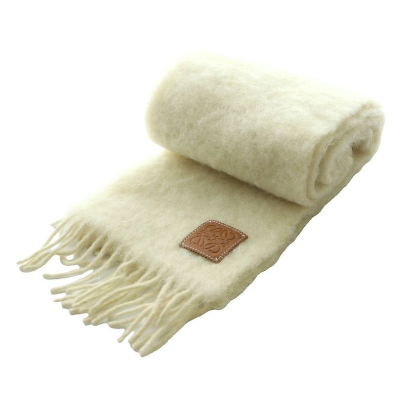 Loewe Anagram Mohair Scarf Shawl Ivory SS OS