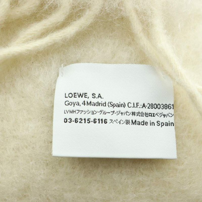 Loewe Anagram Mohair Scarf Shawl Ivory SS OS