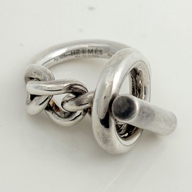 Hermes Croisette Ring MM Silver