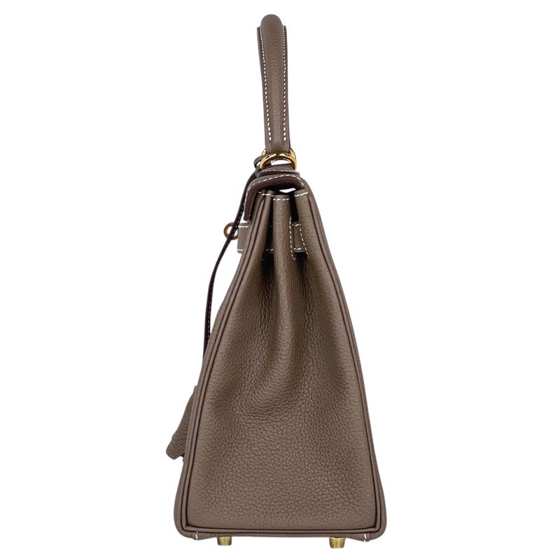 Hermes Kelly 28 Inner Sewing 2-Way Shoulder Bag Togo Etoupe