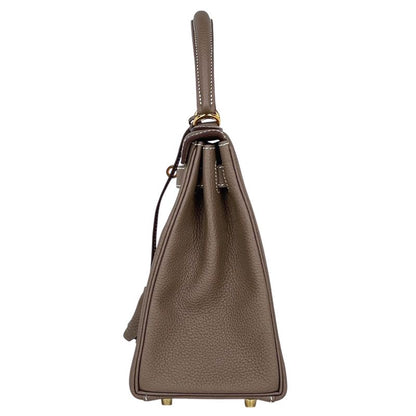 Hermes Kelly 28 Inner Sewing 2-Way Shoulder Bag Togo Etoupe