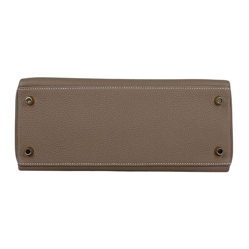 Hermes Kelly 28 Inner Sewing 2-Way Shoulder Bag Togo Etoupe