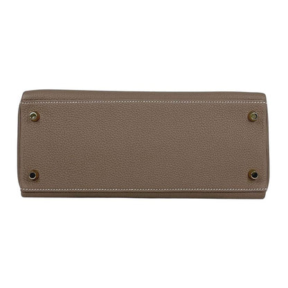 Hermes Kelly 28 Inner Sewing 2-Way Shoulder Bag Togo Etoupe