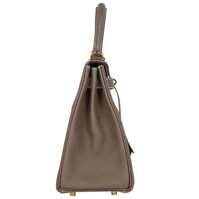 Hermes Kelly 28 Inner Sewing 2-Way Shoulder Bag Togo Etoupe
