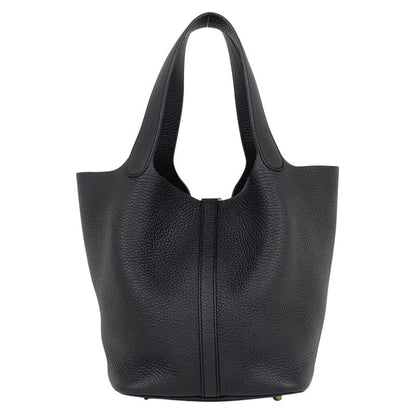 Hermes Picotin Lock MM Mini Bag Taurillon Clemence Black