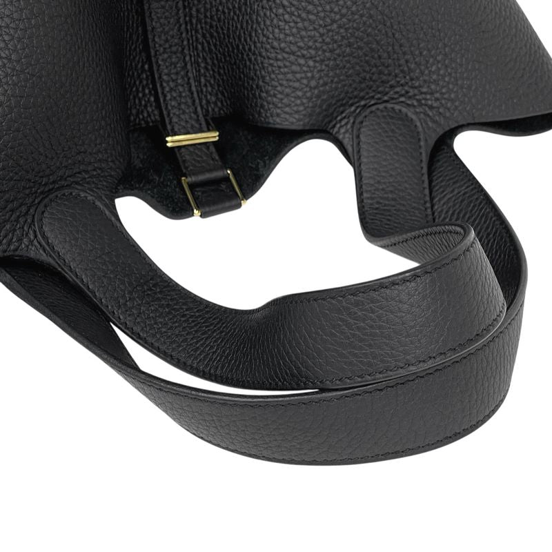 Hermes Picotin Lock MM Mini Bag Taurillon Clemence Black