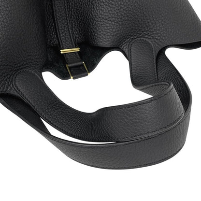 Hermes Picotin Lock MM Mini Bag Taurillon Clemence Black
