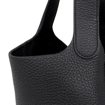 Hermes Picotin Lock MM Mini Bag Taurillon Clemence Black