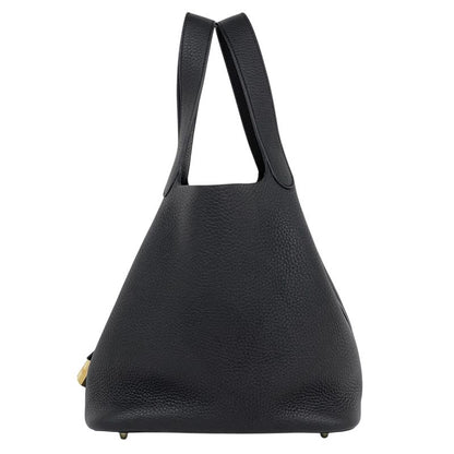 Hermes Picotin Lock MM Mini Bag Taurillon Clemence Black