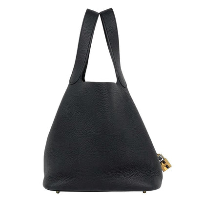 Hermes Picotin Lock MM Mini Bag Taurillon Clemence Black