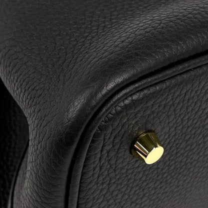 Hermes Picotin Lock MM Mini Bag Taurillon Clemence Black