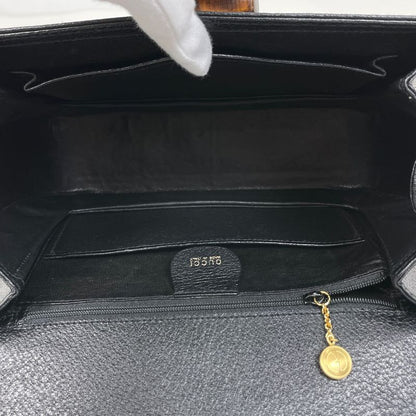 Gucci Bamboo Handbag Vintage Leather Black