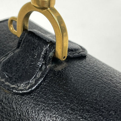 Gucci Bamboo Handbag Vintage Leather Black