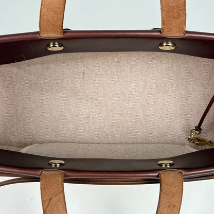 Hermes Herbag Cabas MM Shoulder Bag Tote Toile Ash Natural Brown
