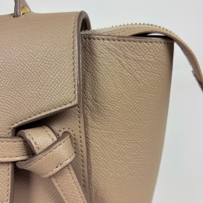 Celine Micro Belt Bag 2-Way Leather Beige