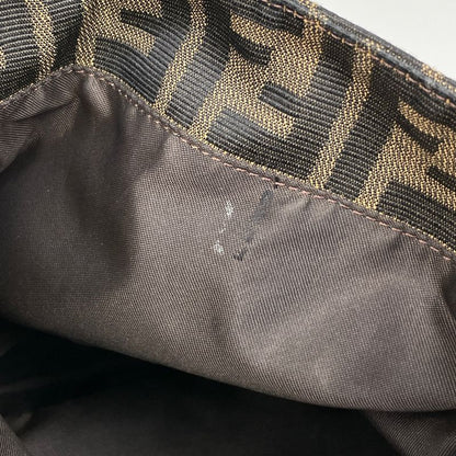 Fendi Zucca Pattern Shoulder Bag Canvas Brown
