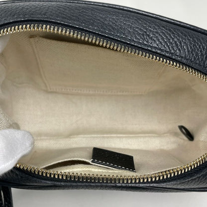 Gucci Soho Shoulder Bag Fringe Interlocking Leather Black