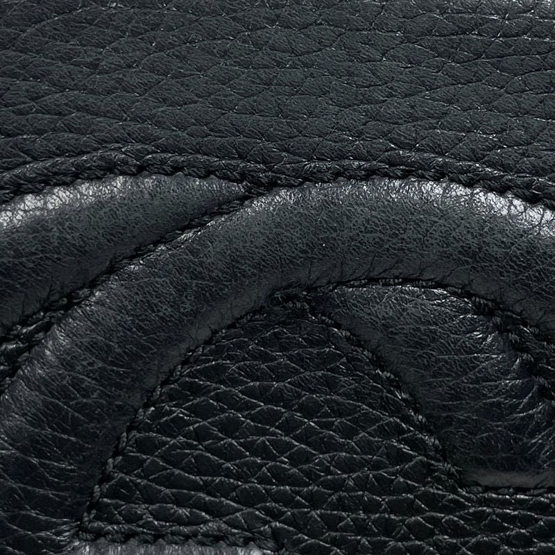 Gucci Soho Shoulder Bag Fringe Interlocking Leather Black