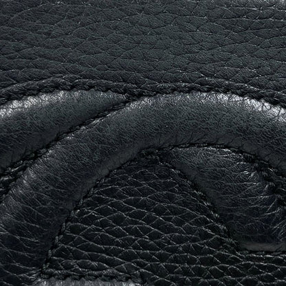 Gucci Soho Shoulder Bag Fringe Interlocking Leather Black