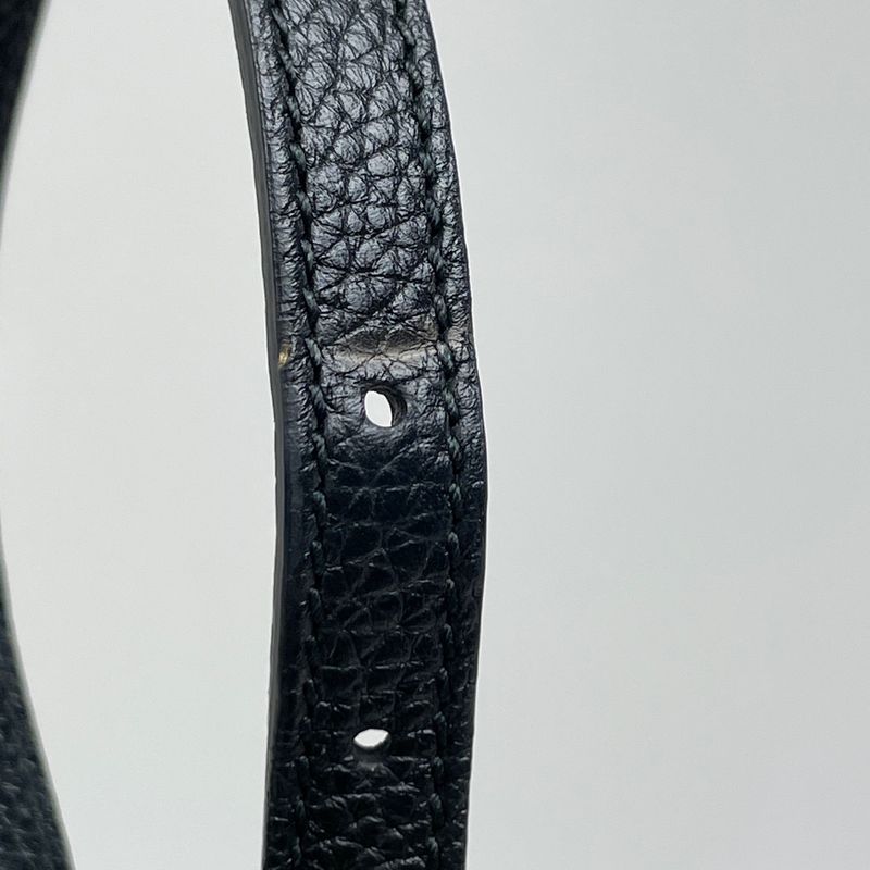 Gucci Soho Shoulder Bag Fringe Interlocking Leather Black
