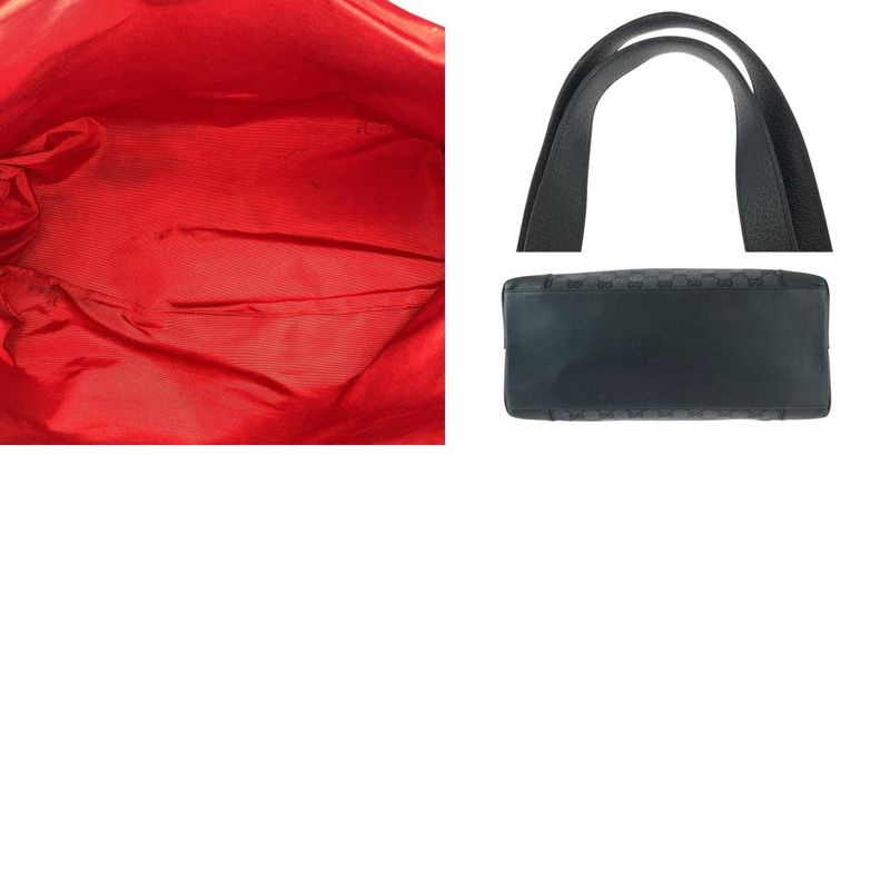 Bvlgari Logomania Black Canvas Leather Shoulder Bag