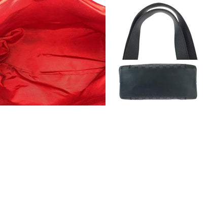 Bvlgari Logomania Black Canvas Leather Shoulder Bag