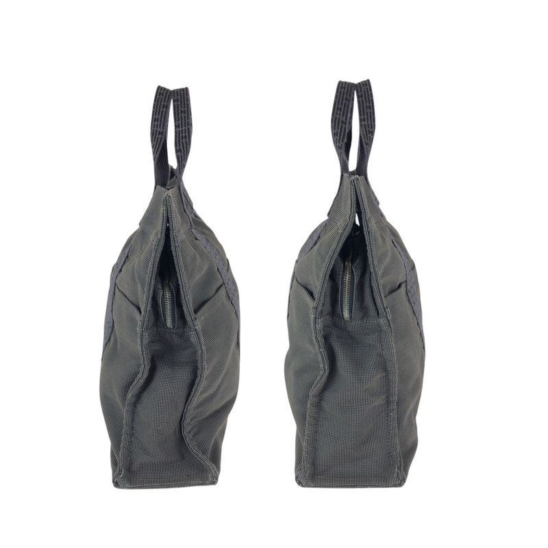 Hermes Her Line MM Gray Silver Canvas Tote