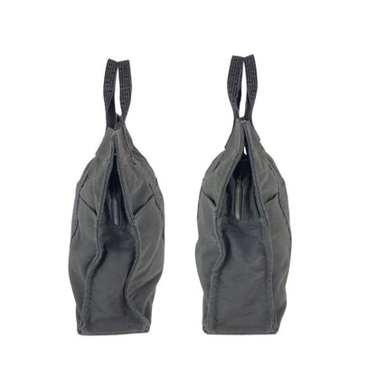 Hermes Her Line MM Gray Silver Canvas Tote