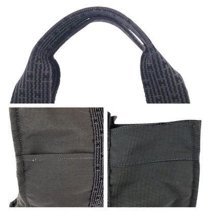 Hermes Her Line MM Gray Silver Canvas Tote