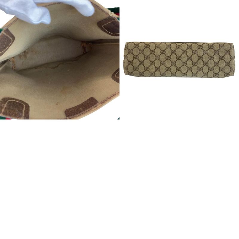 Gucci Vintage Sherry Line Beige GG Supreme Canvas Tote