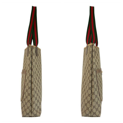 Gucci Vintage Sherry Line Beige GG Supreme Canvas Tote
