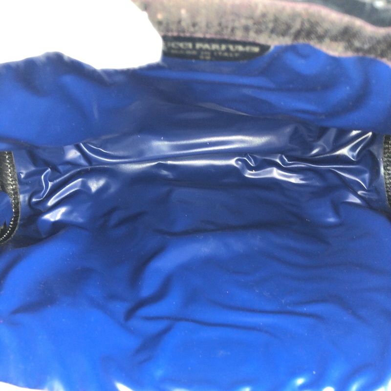 Gucci Vintage Sherry Line Navy Red GG Supreme Canvas Leather Clutch