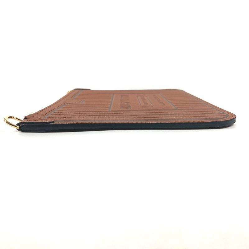 Louis Vuitton Pouch Neverfull Inside Out MM Leather Tan Brown