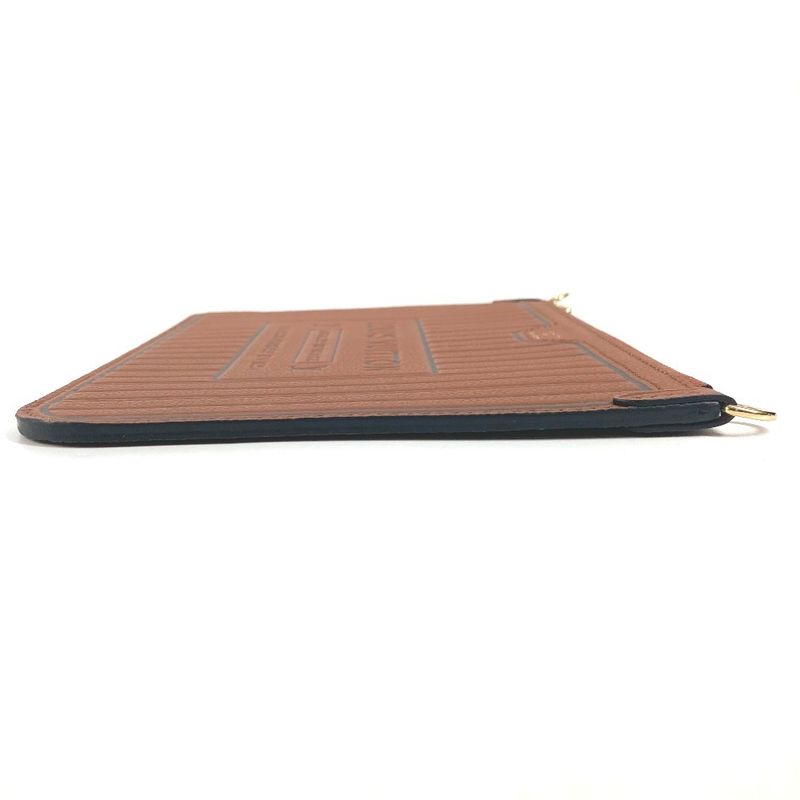 Louis Vuitton Pouch Neverfull Inside Out MM Leather Tan Brown