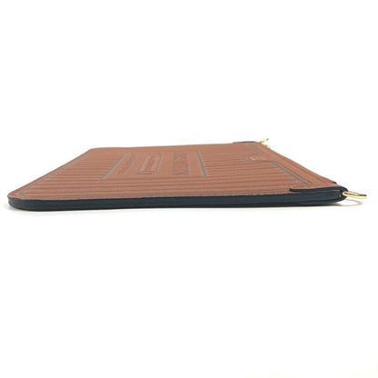Louis Vuitton Pouch Neverfull Inside Out MM Leather Tan Brown