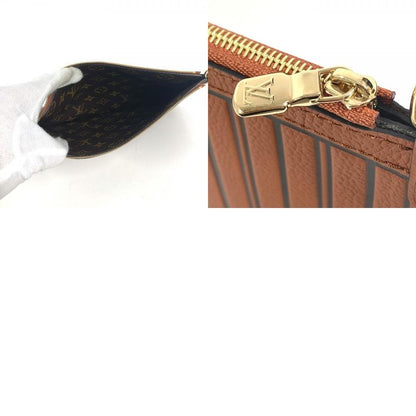 Louis Vuitton Pouch Neverfull Inside Out MM Leather Tan Brown