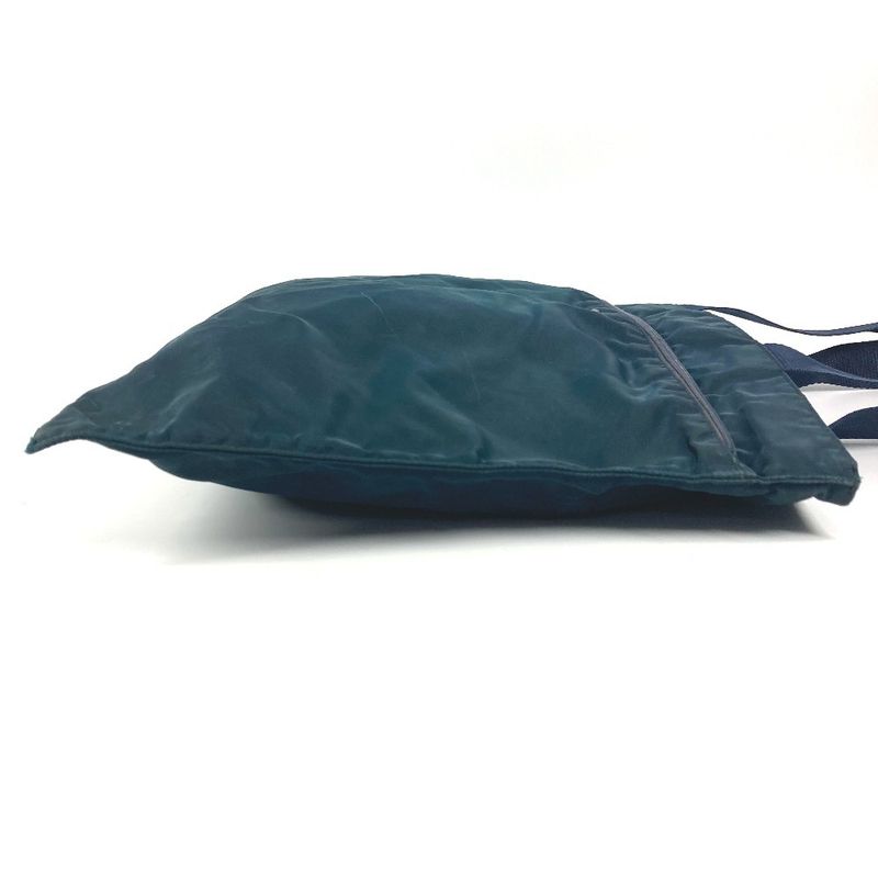 Prada Shoulder Bag Triangle Logo Nylon Blue